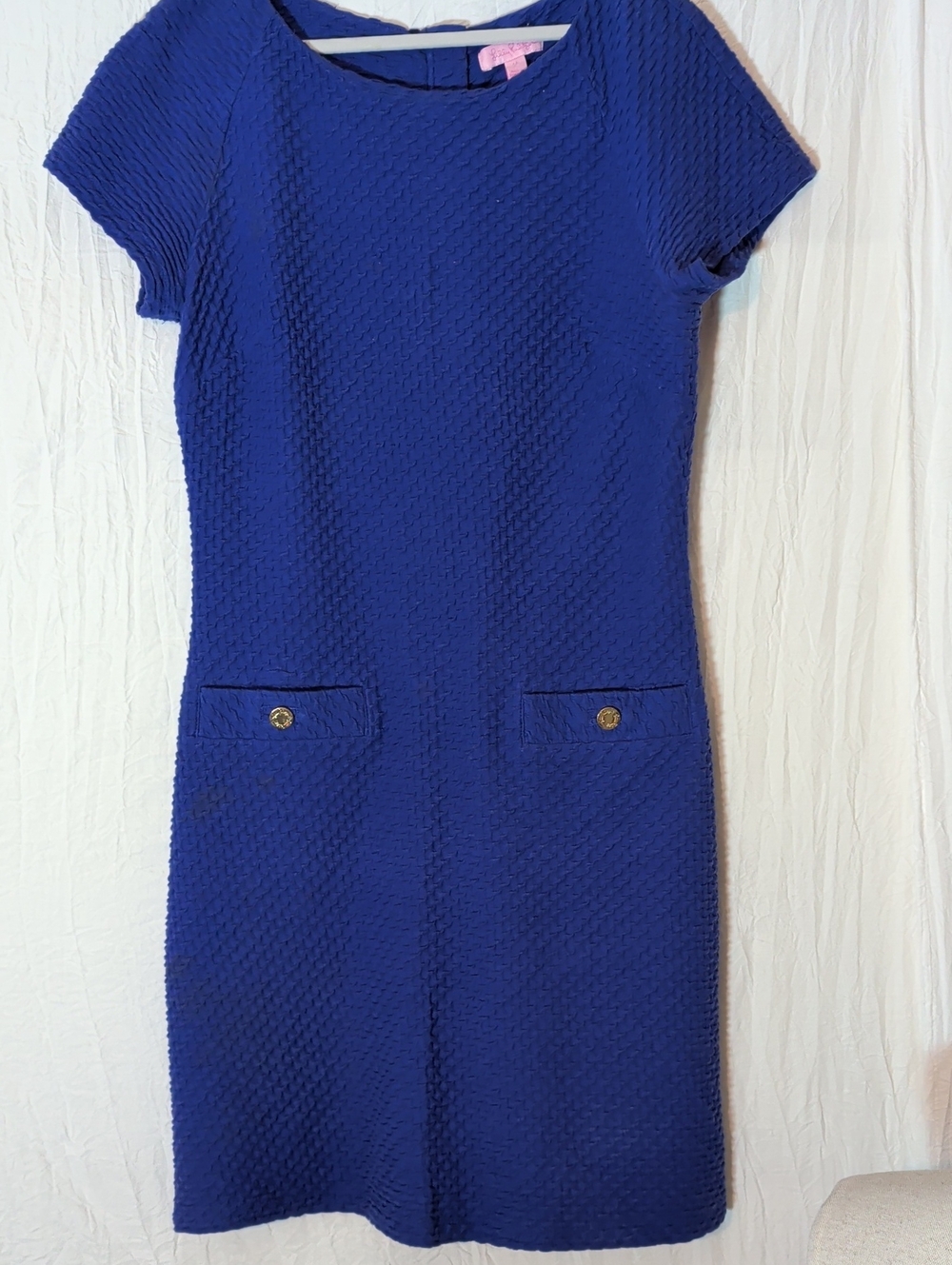 Lilly Pulitzer Royal Blue Textured Mini Dress